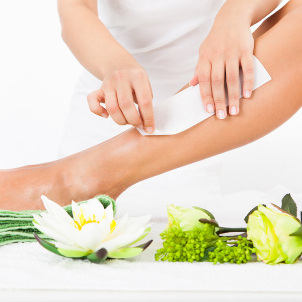 Professional leg waxing treatment